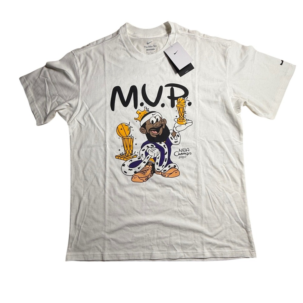 Nike LeBron James 2020 NBA Champs MVP Graphic T-Shirt Mens Medium IH8546-100-Nik